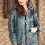 Hooded Patterned Rain Coat