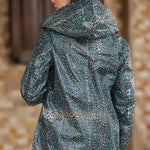 Hooded Patterned Rain Coat