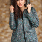 Hooded Patterned Rain Coat