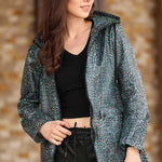 Hooded Patterned Rain Coat