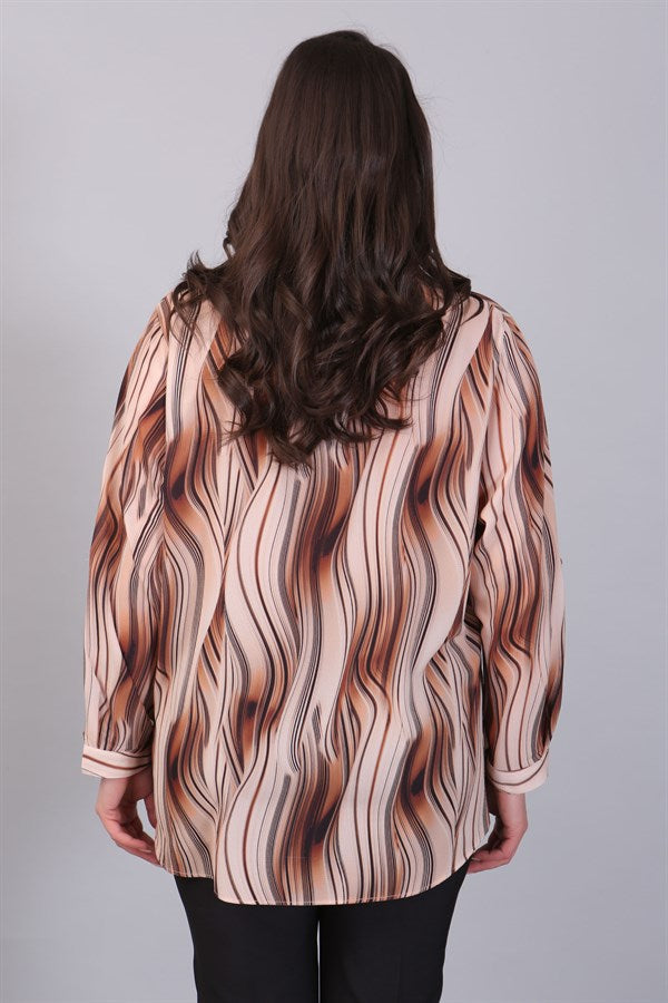 Women's Button Wave Pattern Shirt