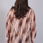 Women's Button Wave Pattern Shirt